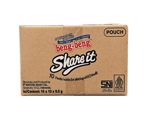 Beng-Beng Share it Chocolate Wafer- 16 pouches/case, 10pcs/pouch, (9.5g pouch) - Image 8