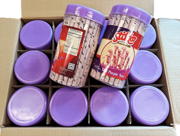 Stikko Wafer Sticks- Purple Yam, 12 jars/case – 14.10oz(400g) - Image 6