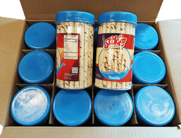 Stikko Wafer Sticks- Vanilla, 12 jars/case – 14.10oz(400g) - Image 6
