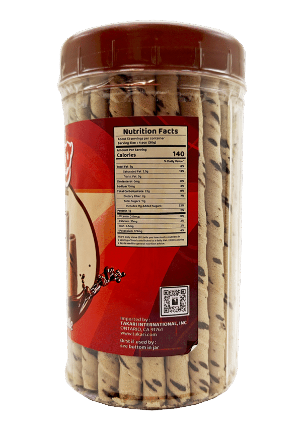 Stikko Wafer Sticks- Premium Chocolate, 12 jars/case – 14.10oz(400g) - Image 3