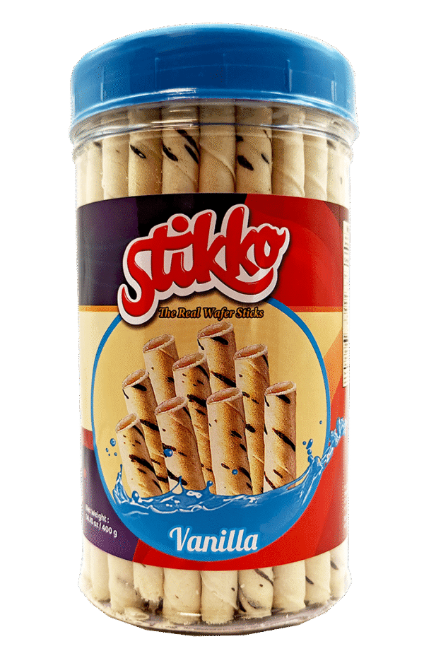 Stikko Wafer Sticks- Vanilla, 12 jars/case – 14.10oz(400g) - Image 2