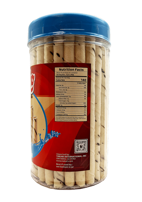 Stikko Wafer Sticks- Vanilla, 12 jars/case – 14.10oz(400g) - Image 3