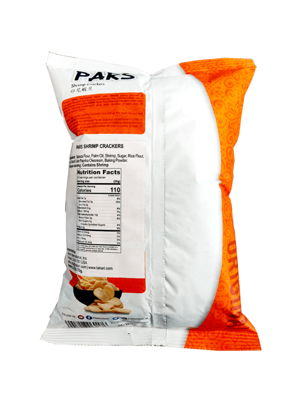 Finna PARS Shrimp Crackers -14 bags/case, 2.5oz(70g) - Image 2