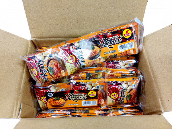 Finna Uleg - Sambal Kemiri (Chili Sauce with Candlenuts)- 10 packs/case, 10 sachets/pack 0.635oz(18g) - Image 2
