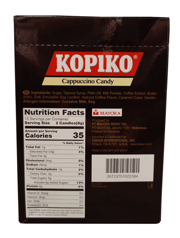 Kopiko Cappuccino Candy- 2 display box of 12 bags, 4.23oz(120g) - Image 10