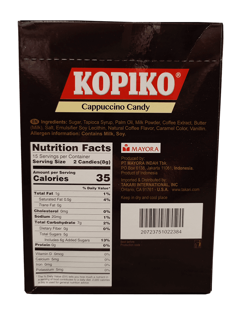 Kopiko Cappuccino Candy- 2 display box of 12 bags, 4.23oz(120g) - Image 10