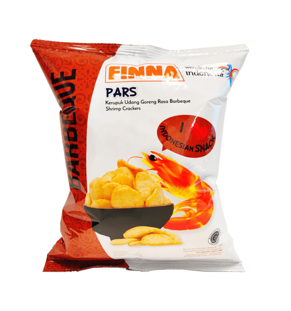 Finna PARS BBQ Shrimp Crackers -24 bags/case, 1.4oz(40g) - Image 2