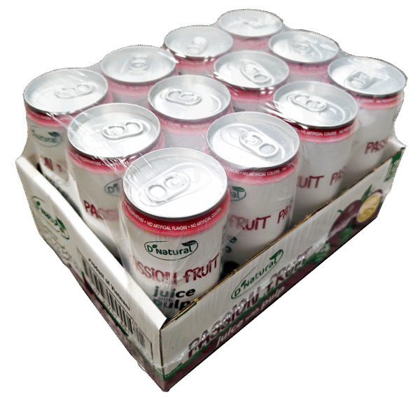 D'NATURAL- Passion Fruit Juice w/ Pulp (12 cans x 10.8 oz) - Image 6