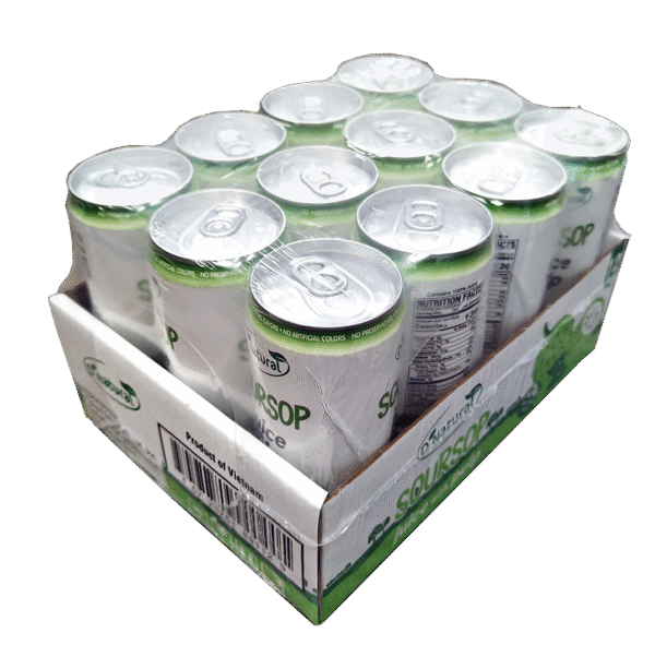 D'NATURAL- Soursop Juice w/ Pulp (12 cans x 10.8 oz) - Image 6