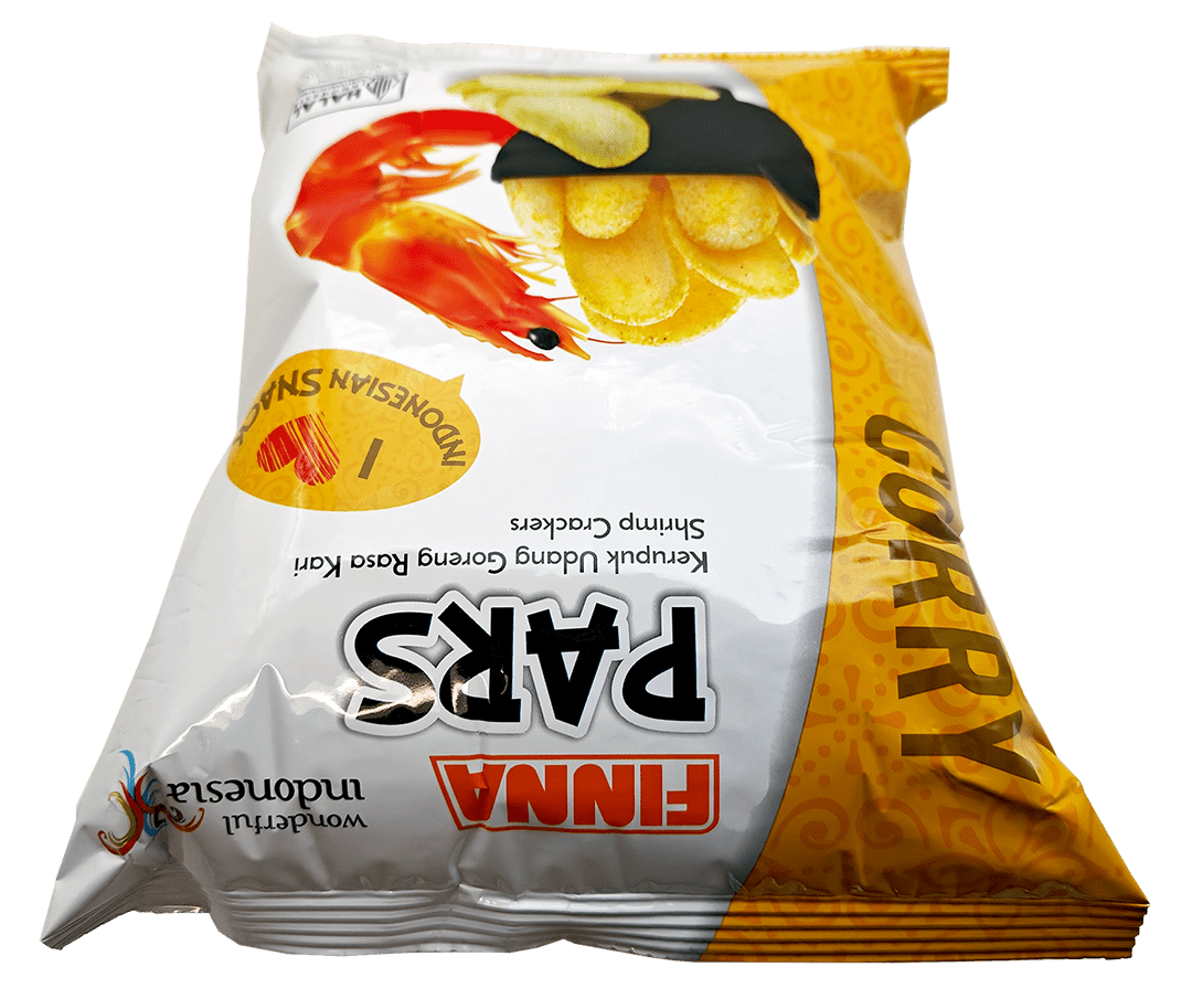 Finna PARS Curry Shrimp Crackers -10 bags/case, 1.4oz(40g) - Image 7