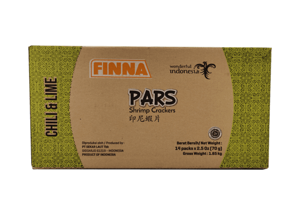 Finna PARS Chili & Lime Shrimp Crackers -14 bags/case, 2.5oz(70g) - Image 5