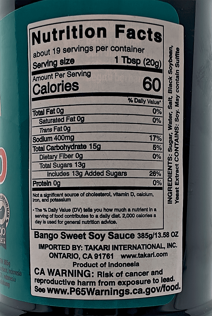 385g Bango Sweet Soy Sauce- Bottle (24 bottles x 13.58 oz) - Image 6