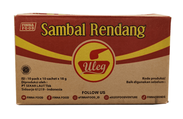 Finna Uleg – Sambal Rendang (Rendang Chili Sauce)- 10 packs/case, 10 sachets/pack 0.635oz(18g) - Image 10
