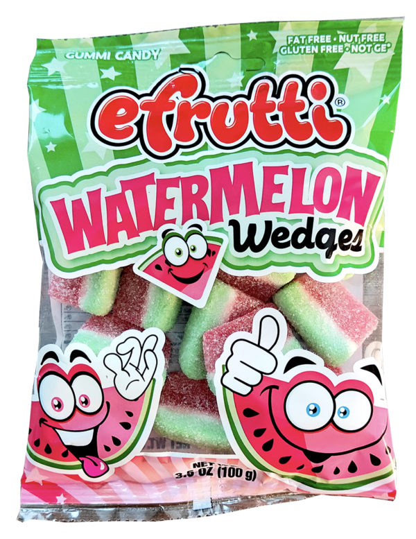 Efrutti Watermelon Wedges Candy - 12 packs/case, 3.5oz (100g) - Image 2