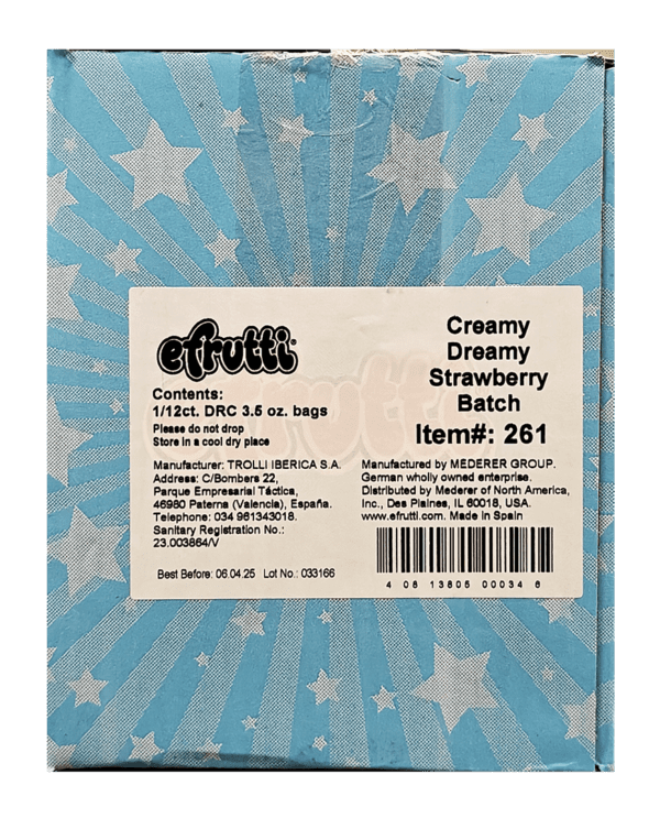 Efrutti Creamy Dreamy Strawberry Batch Candy - 12 packs/case, 3.5oz (100g) - Image 7