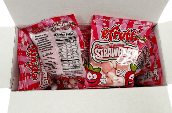 Efrutti Creamy Dreamy Strawberry Batch Candy - 12 packs/case, 3.5oz (100g) - Image 6