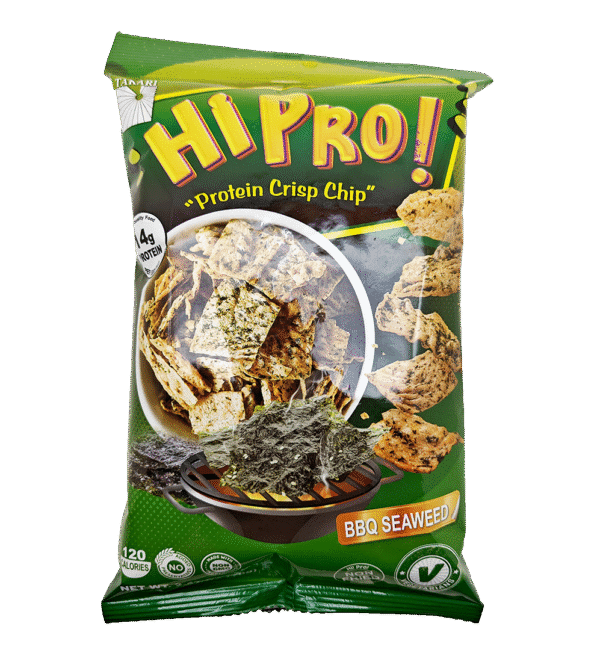 Takari Hi Pro! Protein Chip- BBQ Seaweed Flavor, 20 pouches/case, 2.47 oz (70g) - Image 2