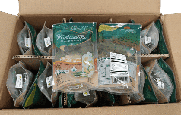INACO Aloe Vera- Peach Flavor, 24 pouches/case, 9.87oz (280g) - Image 6