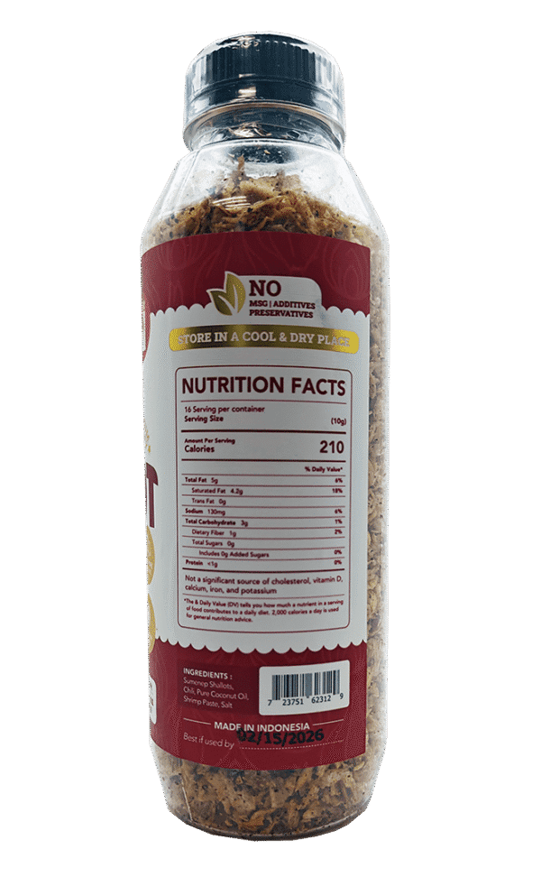 Takari’s Spicy Shrimp Paste Fried Shallot (12 bottles x 5.64 oz) - Image 4