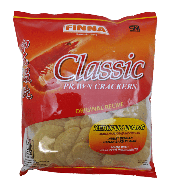 Finna CLASSIC PRAWN Crackers (Kerupuk Udang) -18 packs/case, 14.1oz(400g) - Image 5