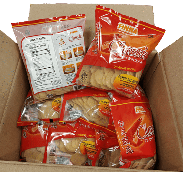 Finna CLASSIC PRAWN Crackers (Kerupuk Udang) -18 packs/case, 14.1oz(400g) - Image 7