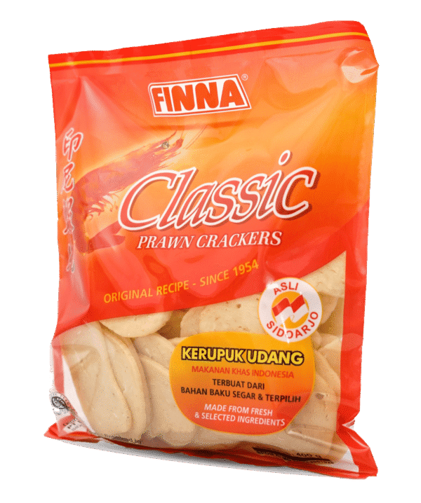 Finna CLASSIC PRAWN Crackers (Kerupuk Udang) -18 packs/case, 14.1oz(400g) - Image 2