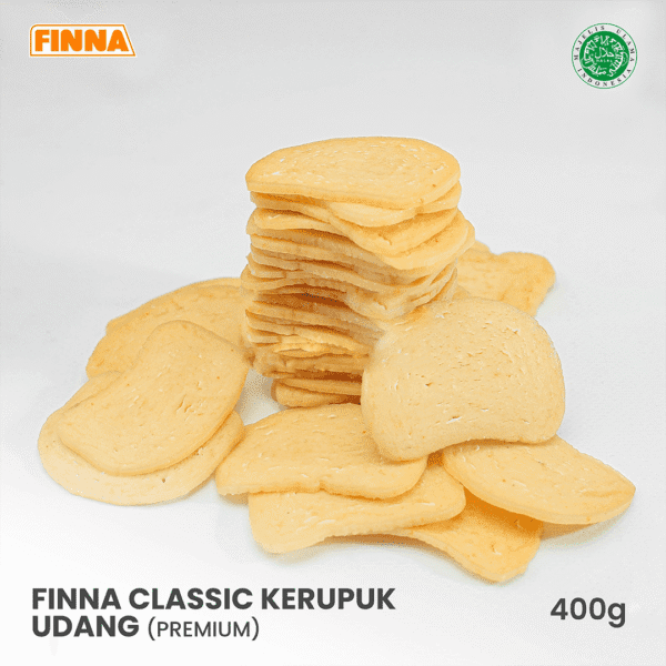 Finna CLASSIC PRAWN Crackers (Kerupuk Udang) -18 packs/case, 14.1oz(400g) - Image 4