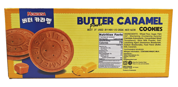 Mondesa BUTTER Flavor Caramel Cookies -12 Boxes x 3.52 oz - Image 3