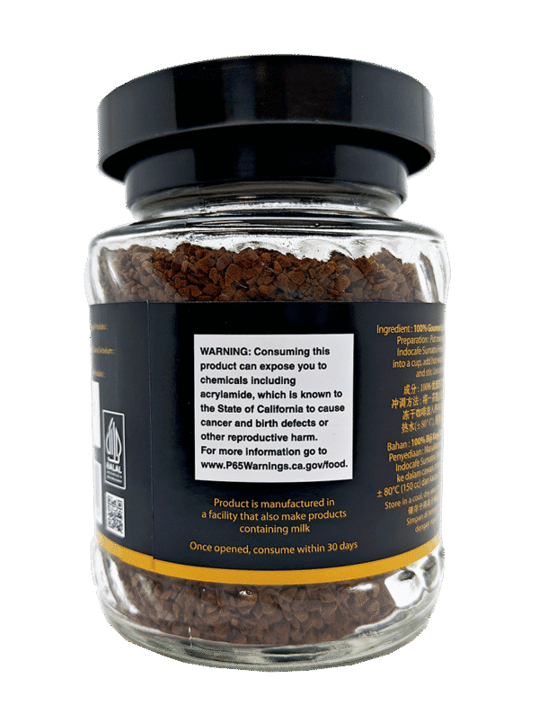 Sumatra Freeze Dried Coffee - 12 Jars x 125g - Image 5