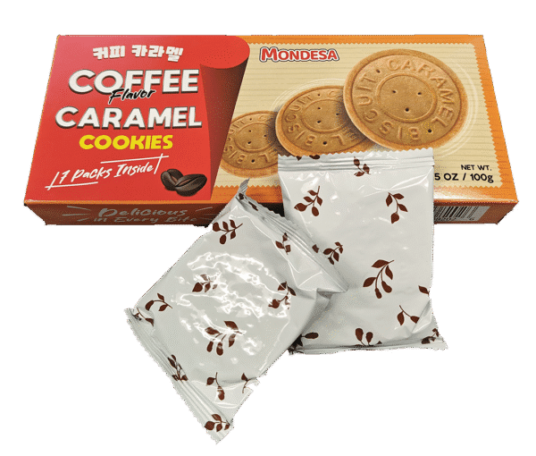 Mondesa COFFEE Flavor Caramel Cookies -12 Boxes x 3.52 oz - Image 2