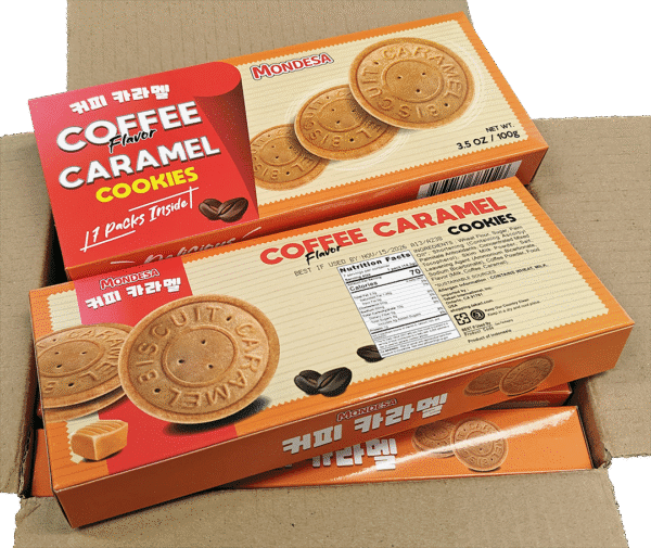 Mondesa COFFEE Flavor Caramel Cookies -12 Boxes x 3.52 oz - Image 7