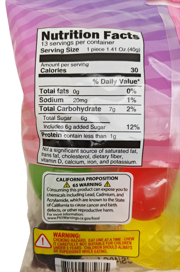 Sweet or Sour Jelly Pop Bag - 21 bags/case (18.34oz) - Image 4