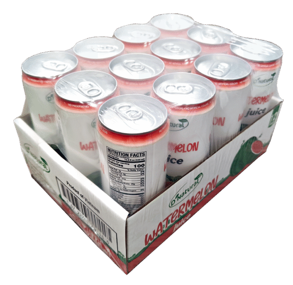 D'NATURAL- Watermelon Juice (12 cans x 10.8 oz) - Image 6