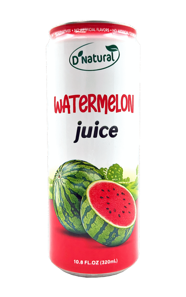 D'NATURAL- Watermelon Juice (12 cans x 10.8 oz) - Image 3