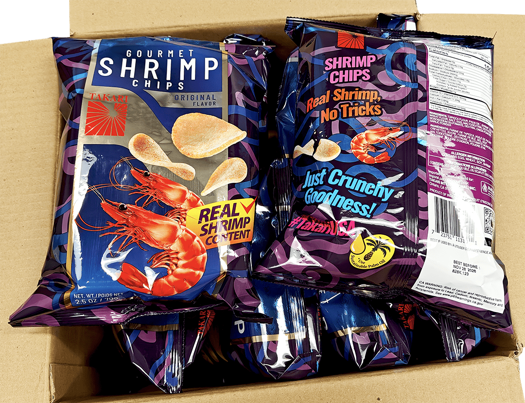 Takari Original Shrimp Crackers -10 bags/case, 2.5oz(70g) - Image 10