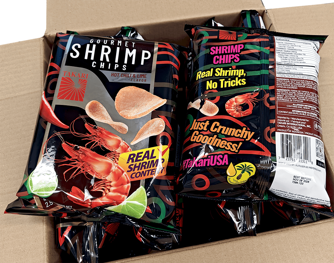 Takari Hot Chili & Lime Shrimp Crackers -10 bags/case, 2.5oz(70g) - Image 10