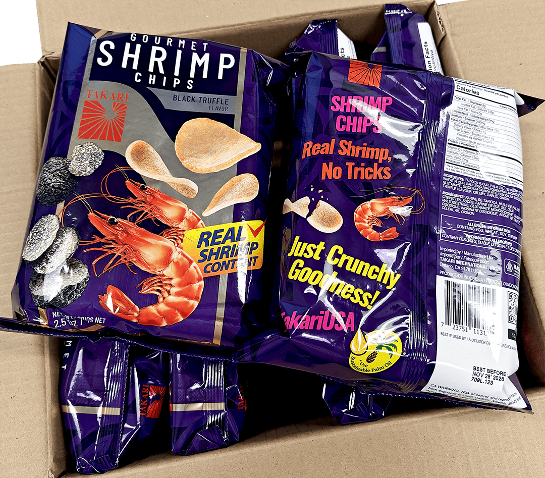 Takari Black Truffle Shrimp Crackers -10 bags/case, 2.5oz(70g) - Image 10