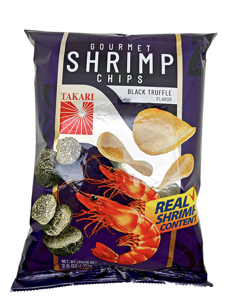 Takari Black Truffle Shrimp Crackers -10 bags/case, 2.5oz(70g) - Image 2