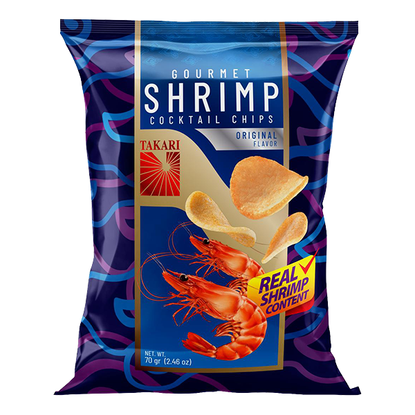 Takari Original Shrimp Crackers -10 bags/case, 2.5oz(70g)