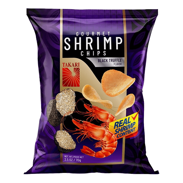 Takari Black Truffle Shrimp Crackers -10 bags/case, 2.5oz(70g)